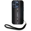 Etui Karl Lagerfeld Saffiano Athleisure  Stripes Cord do iPhone 15 Pro czarno-różowy